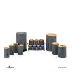 سرویس آشپزخانه 16 پارچه طوسی سنباده ای چوبی یونیک کد UN-8009