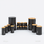 سرویس آشپزخانه 16 پارچه مشکی سنباده ای چوبی یونیک کد UN-8005