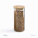 بانکه شیشه ای درب چوبی گرد 20سانت یونیک کد UN-1746